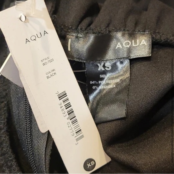 NWT Aqua High Neck Ruffle Cocktail Mini Dress XS - Picture 3 of 3